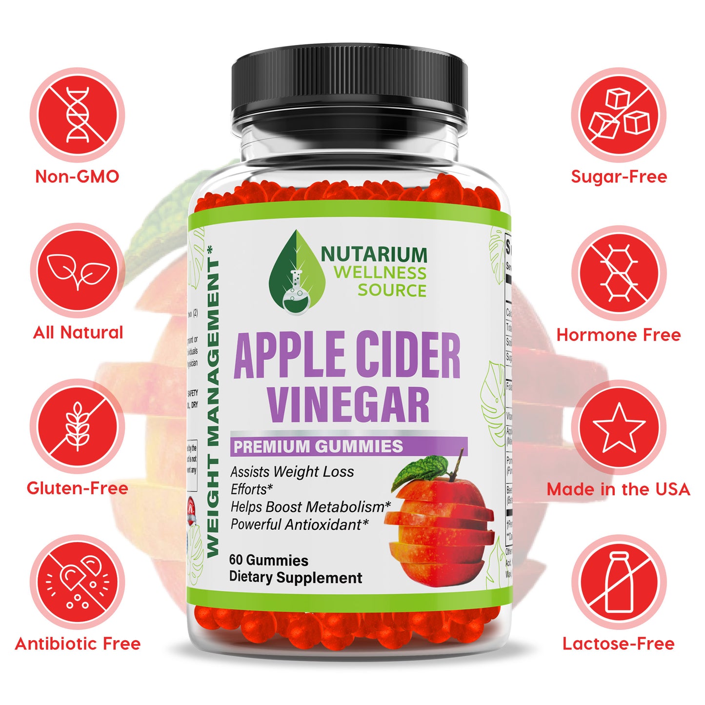 Apple Cider Vinegar Gummies - Nutarium
